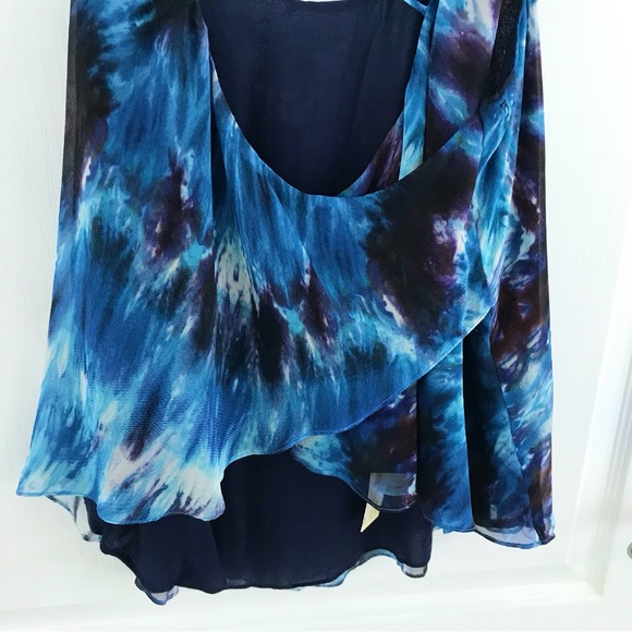 ✴️Rory Beca 100% Silk Layered Watercolor Top, SzXS, NWT - Picture 8 of 8